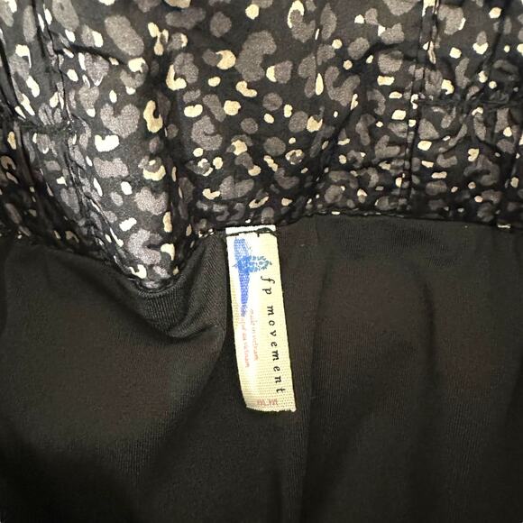 Free People Movement Black Printed Leopard The Way Home High Waist Shorts Medium - Picture 9 of 11